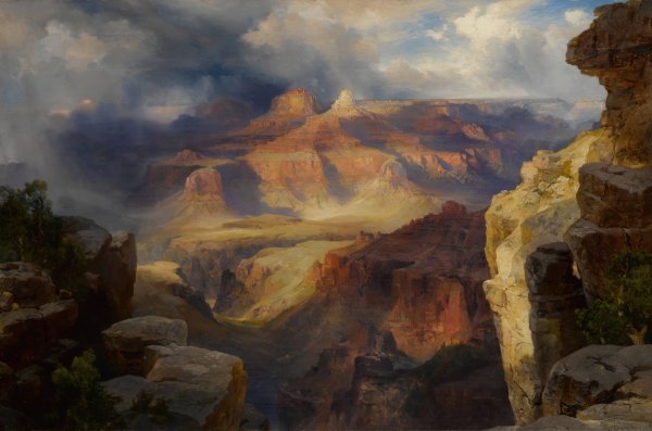 Grand Canyon, Arizona  by Thomas Moran - Hand-Painted Oil Painting Reproduction