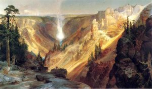 Grand Canyon of the Yellowstone by Thomas Moran Oil Painting