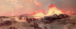 Green River Cliffs, Wyoming by Thomas Moran Oil Painting