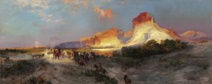 Green River Cliffs by Thomas Moran Oil Painting