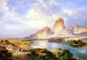 Green River, Wyoming by Thomas Moran - Oil Painting Reproduction