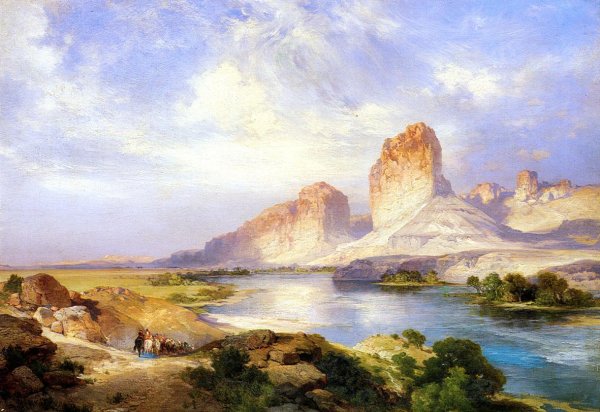 Main Product Photo of Green River, Wyoming Painting by Thomas Moran