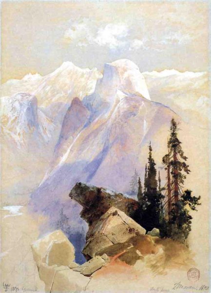 Main Product Photo of Half Dome, Yosemite Painting by Thomas Moran
