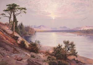 Head of Yellowstone River by Thomas Moran Oil Painting