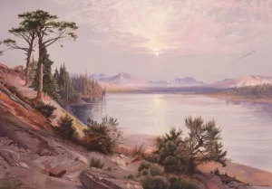 Head of Yellowstone River by Thomas Moran Oil Painting