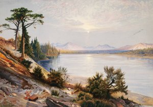 Head of Yellowstone River by Thomas Moran Oil Painting