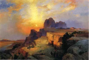 Hopi Museum, Arizona Oil painting by Thomas Moran