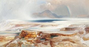 Hot Springs of the Yellowstone by Thomas Moran Oil Painting