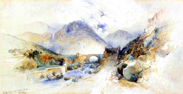 Main Product Photo of In the Cajon Above Troyes, Mexico Painting by Thomas Moran