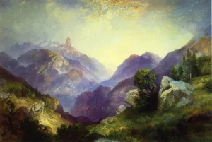 Index Peak by Thomas Moran - Oil Painting Reproduction
