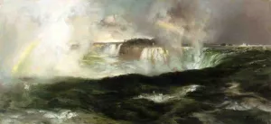 Looking Over Niagara Falls Oil painting by Thomas Moran