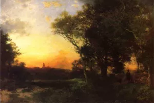 Mexican Landscape Near Cuernavaca by Thomas Moran - Oil Painting Reproduction