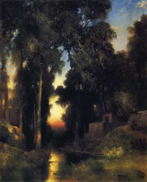 Mission in Old Mexico by Thomas Moran Oil Painting