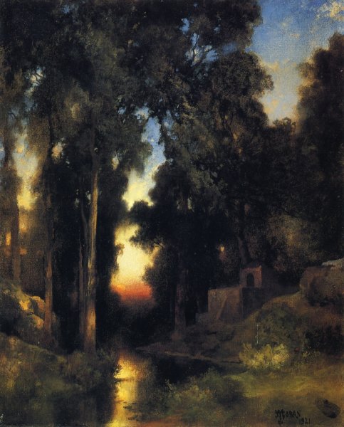Main Product Photo of Mission in Old Mexico Painting by Thomas Moran