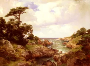 Monterey Coast by Thomas Moran Oil Painting