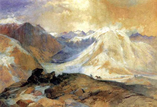 Main Product Photo of Mosquito Trail, Rocky Mountains of Colorado Painting by Thomas Moran