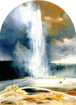 Old Faithful by Thomas Moran Oil Painting