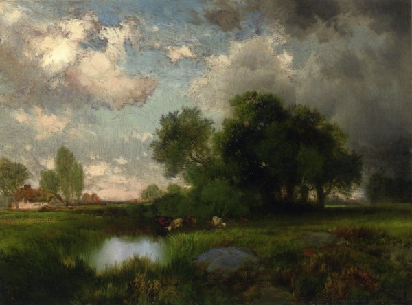 Main Product Photo of Passing Shower Painting by Thomas Moran