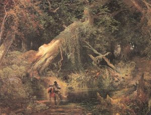 Slaves Escaping Through the Swamp by Thomas Moran Oil Painting