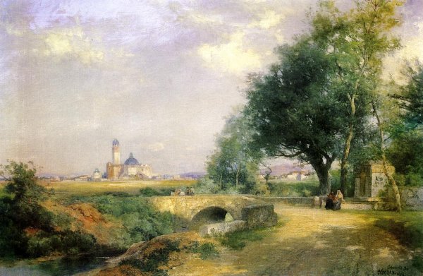Teoloyucan, Mexico by Thomas Moran - Hand-Painted Oil Painting Reproduction