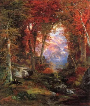 The Autumnal Woods also known as Under the Trees painting by Thomas Moran