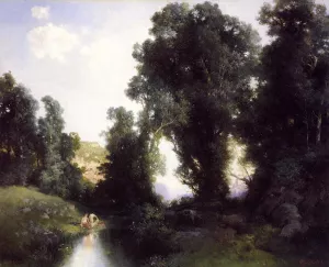 The Bathing Hole, Cuernavaca, Mexico painting by Thomas Moran