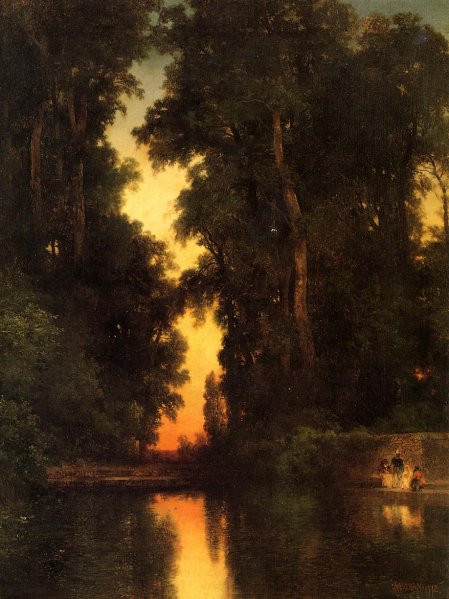 The Borda Gardens, Mexico by Thomas Moran - Hand-Painted Oil Painting Reproduction
