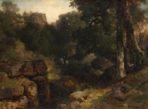 The Dell by Thomas Moran Oil Painting