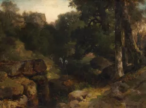 The Dell by Thomas Moran Oil Painting