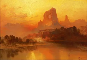 The Golden Hour by Thomas Moran Oil Painting
