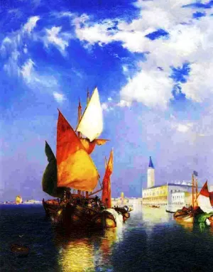 The Grand Canal, Venice by Thomas Moran - Oil Painting Reproduction