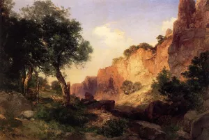 The Grand Canyon - Hance Trail by Thomas Moran - Oil Painting Reproduction
