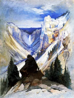 The Grand Canyon of the Yellowstone by Thomas Moran Oil Painting