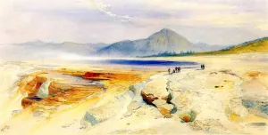 The Great Hot Springs, Gardiners River by Thomas Moran Oil Painting