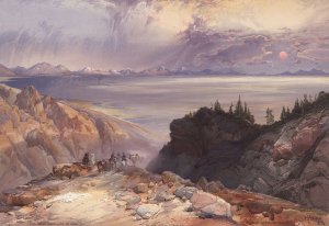 The Great Salt Lake of Utah by Thomas Moran Oil Painting
