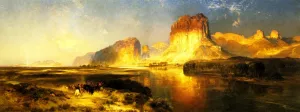 The Green River, Wyoming by Thomas Moran Oil Painting