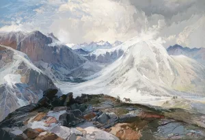 The Mosquito Trail, Rocky Mountains of Colorado, Elevation 12,000 Feet by Thomas Moran Oil Painting