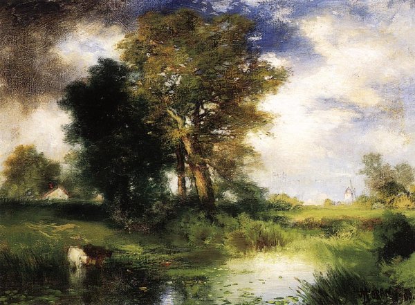 Main Product Photo of The Passing Storm Painting by Thomas Moran