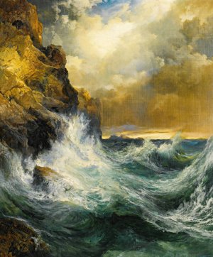 The Receding Wave by Thomas Moran Oil Painting