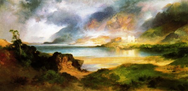 The Stronghold by Thomas Moran - Hand-Painted Oil Painting Reproduction
