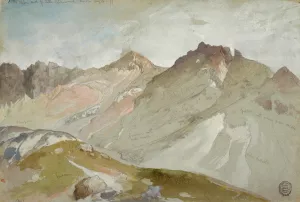 The Upper End of Little Cottonwood Canyon, Wasatch Range, near Ogden, Utah by Thomas Moran Oil Painting