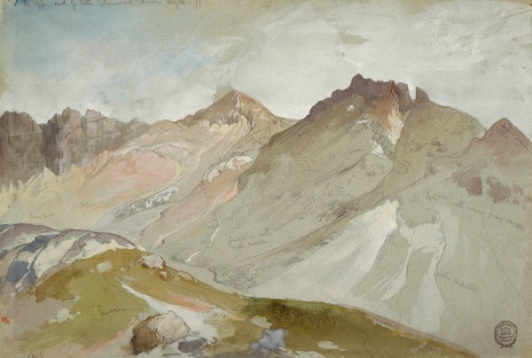 The Upper End of Little Cottonwood Canyon, Wasatch Range, near Ogden, Utah  by Thomas Moran - Hand-Painted Oil Painting Reproduction
