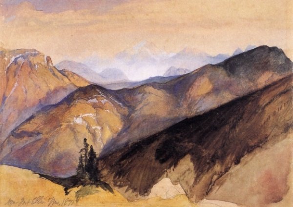 Main Product Photo of The Yellowstone Range from near Fort Ellis Painting by Thomas Moran
