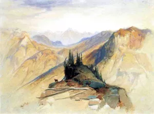 The Yellowstone Range, near Fort Ellis by Thomas Moran - Oil Painting Reproduction