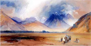 The Yellowstone Range, near the Crow Mission painting by Thomas Moran