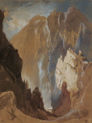 Toltec Gorge and Eva Cliff from the West, Colorado by Thomas Moran Oil Painting