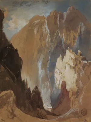 Toltec Gorge and Eva Cliff from the West, Colorado by Thomas Moran Oil Painting
