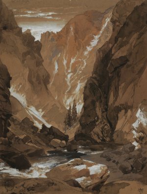 Toltec Gorge, Colorado by Thomas Moran Oil Painting