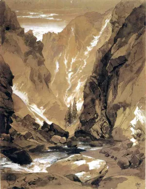 Toltec Gorge, Colorado by Thomas Moran - Oil Painting Reproduction