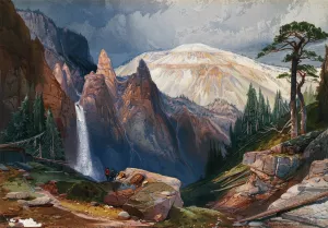 Tower Falls and Sulphur Mountain, Yellowstone by Thomas Moran Oil Painting